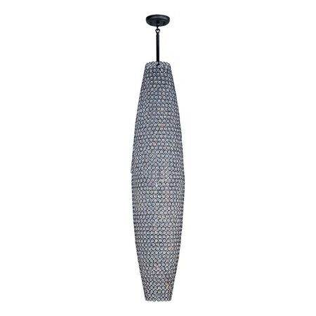 Maxim Twelve Light Bronze Beveled Crystal Glass Down Pendant 39884BCBZ